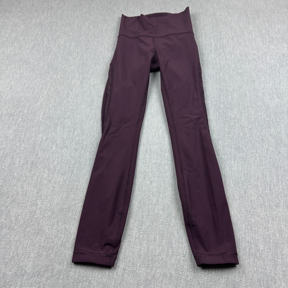 Lululemon Womens Leggings 2 Purple Glow Up Super High‎ Rise Tight 25" Athletic